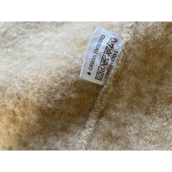 Vintage Russ Women's Wool Sweater Sz S Neutral Wood Buttons Cardigan Minimalist - Picture 11 of 15